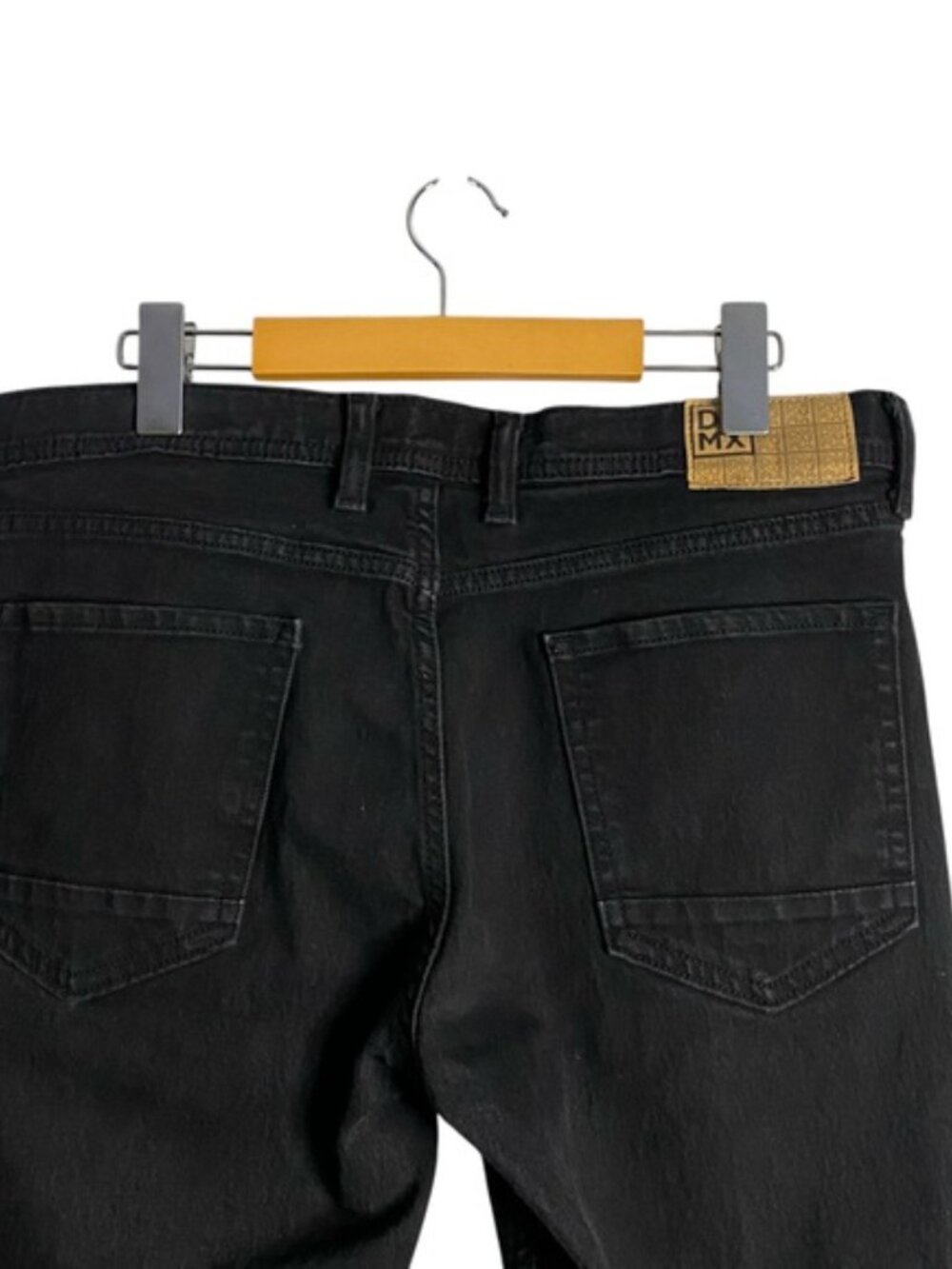 DNMX Men's Black Casual Skinny Denim Jeans - Picture 6 of 7